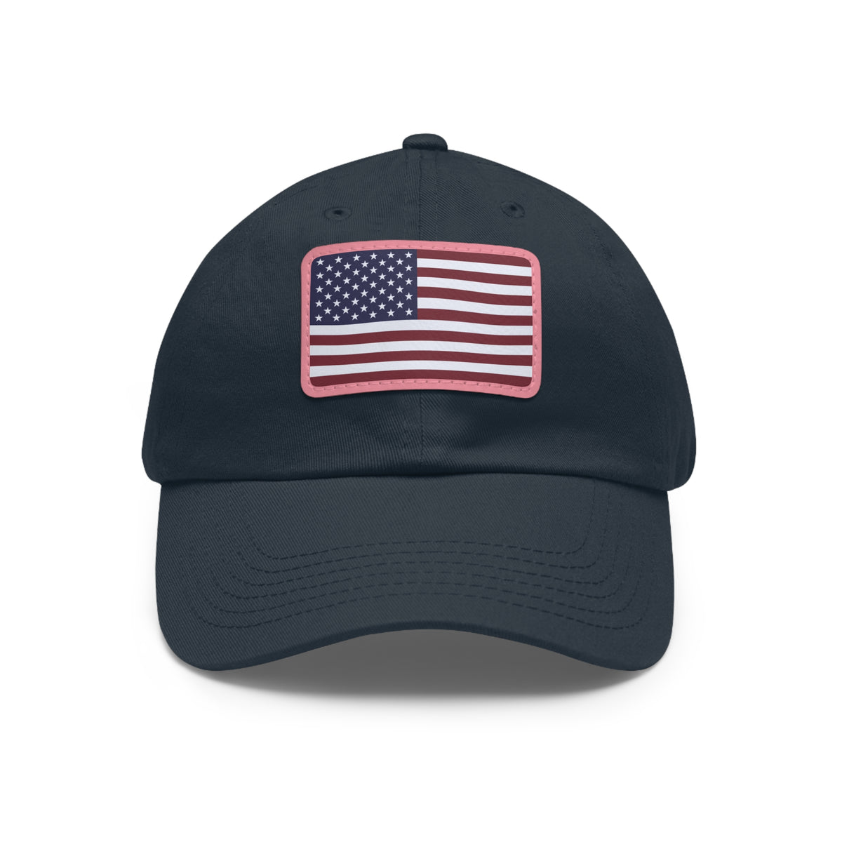 American Flag Leather Patch Hat — Patriotic Baseball Cap