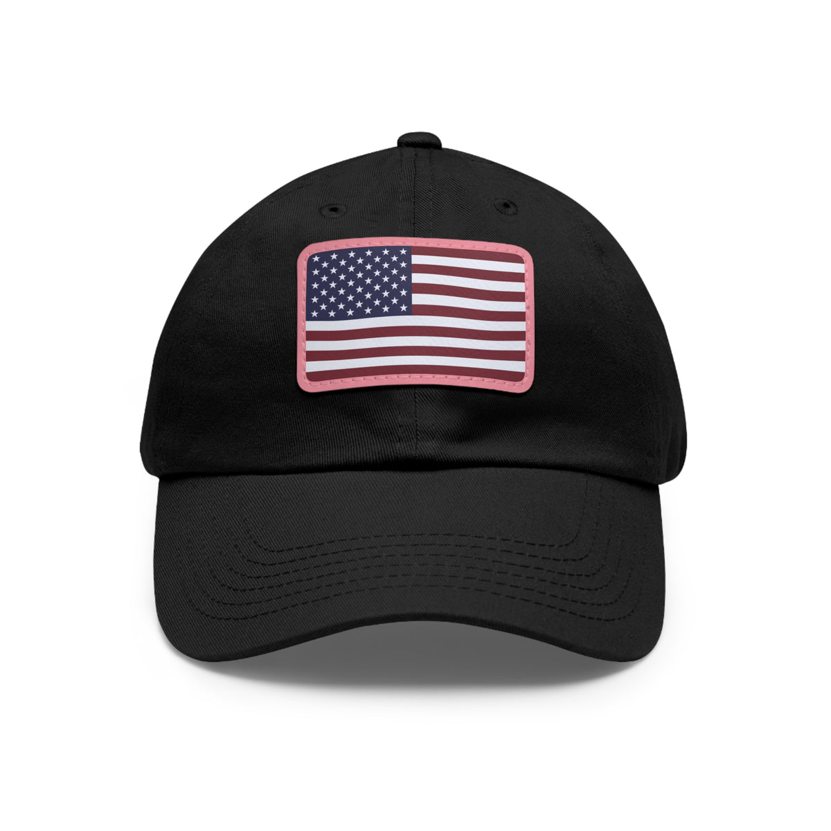 American Flag Leather Patch Hat — Patriotic Baseball Cap