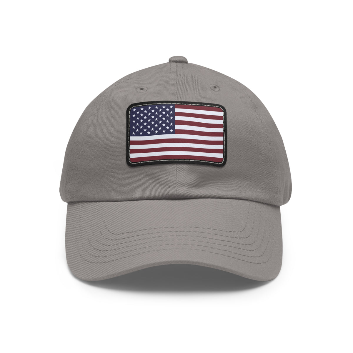 American Flag Leather Patch Hat — Patriotic Baseball Cap