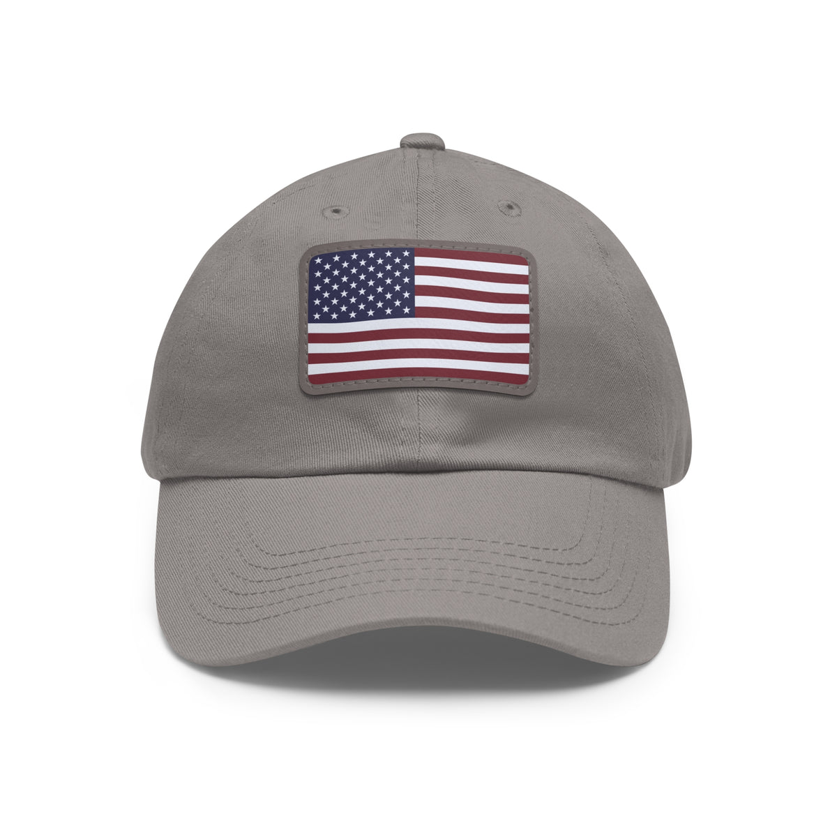 American Flag Leather Patch Hat — Patriotic Baseball Cap