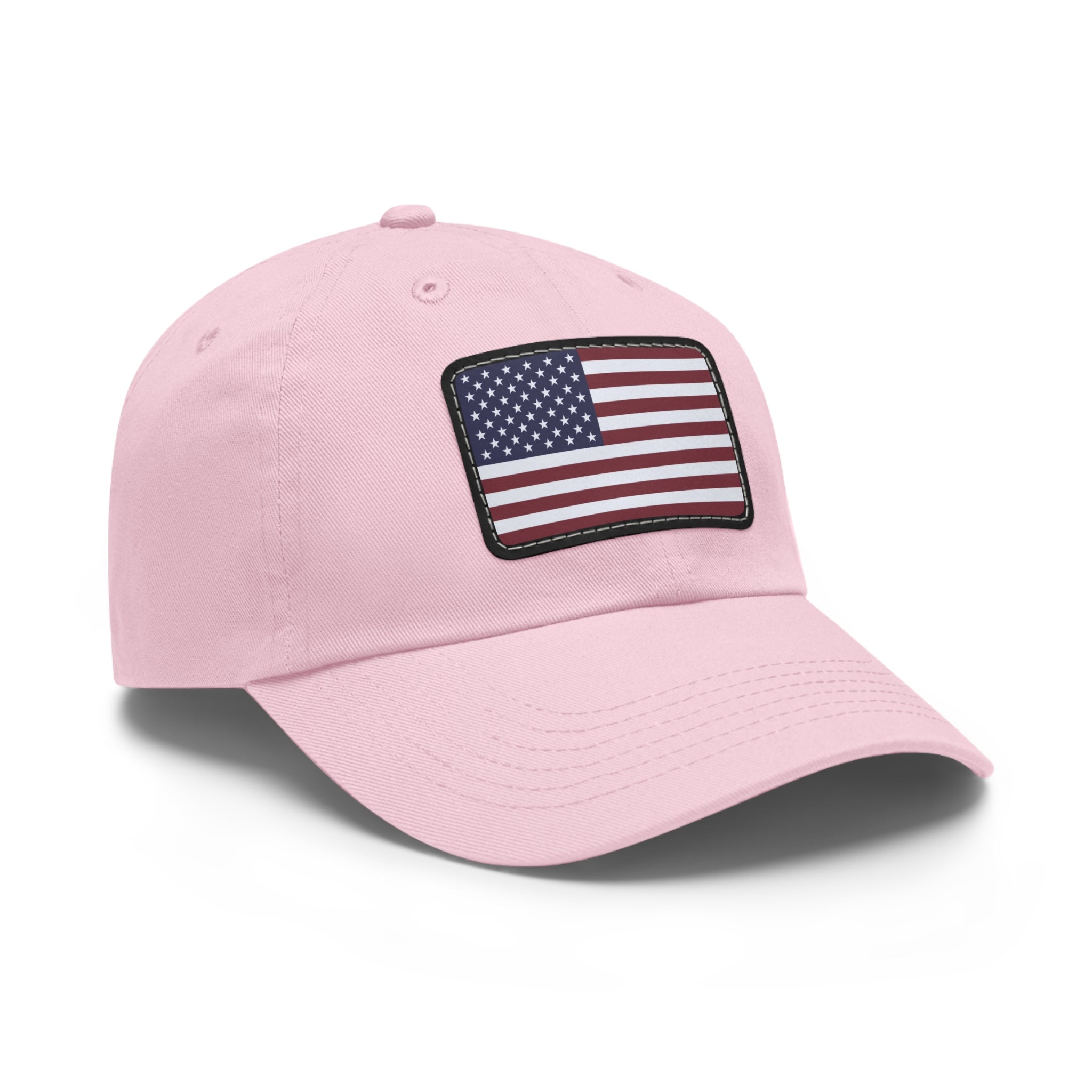 American Flag Leather Patch Hat — Patriotic Baseball Cap