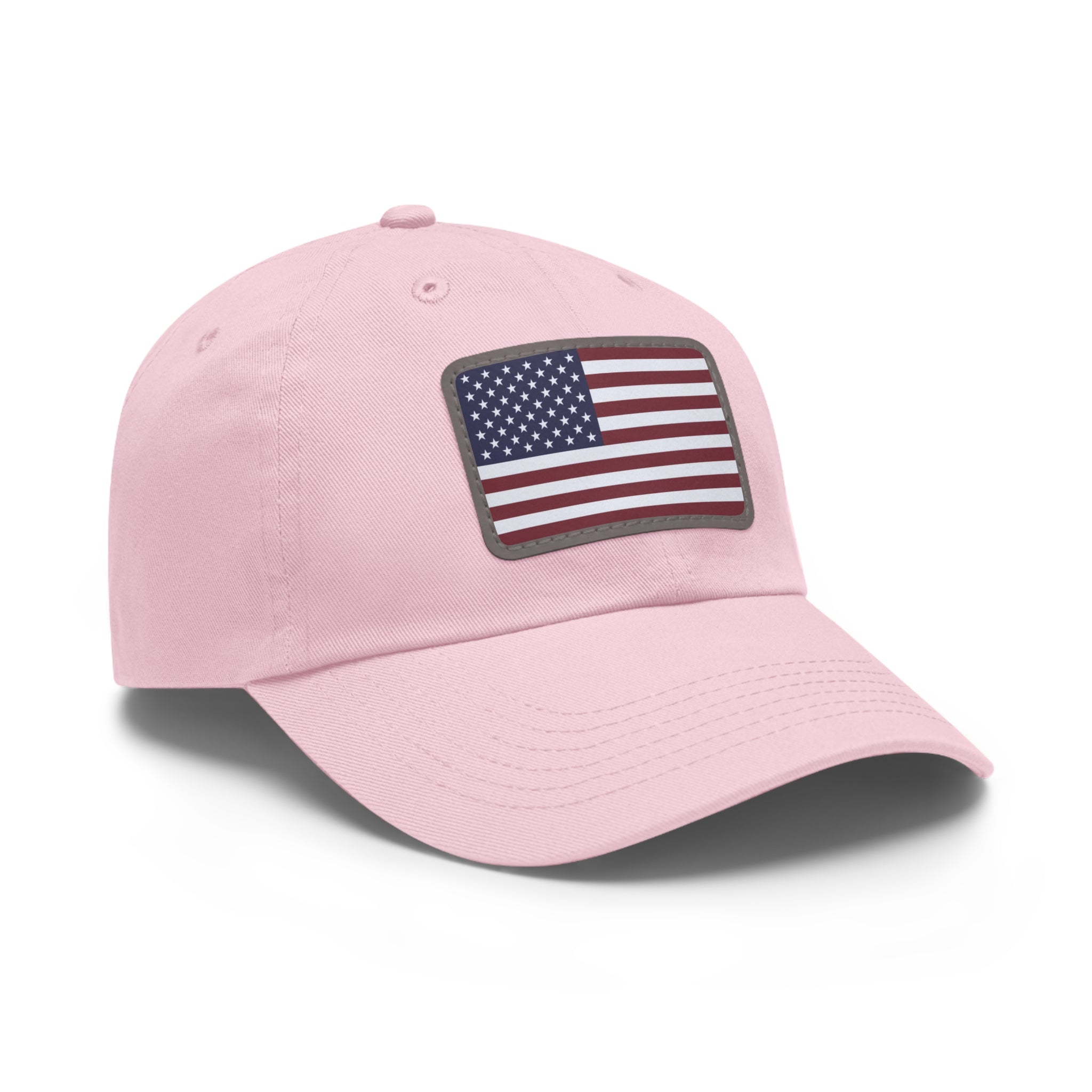 American Flag Leather Patch Hat — Patriotic Baseball Cap