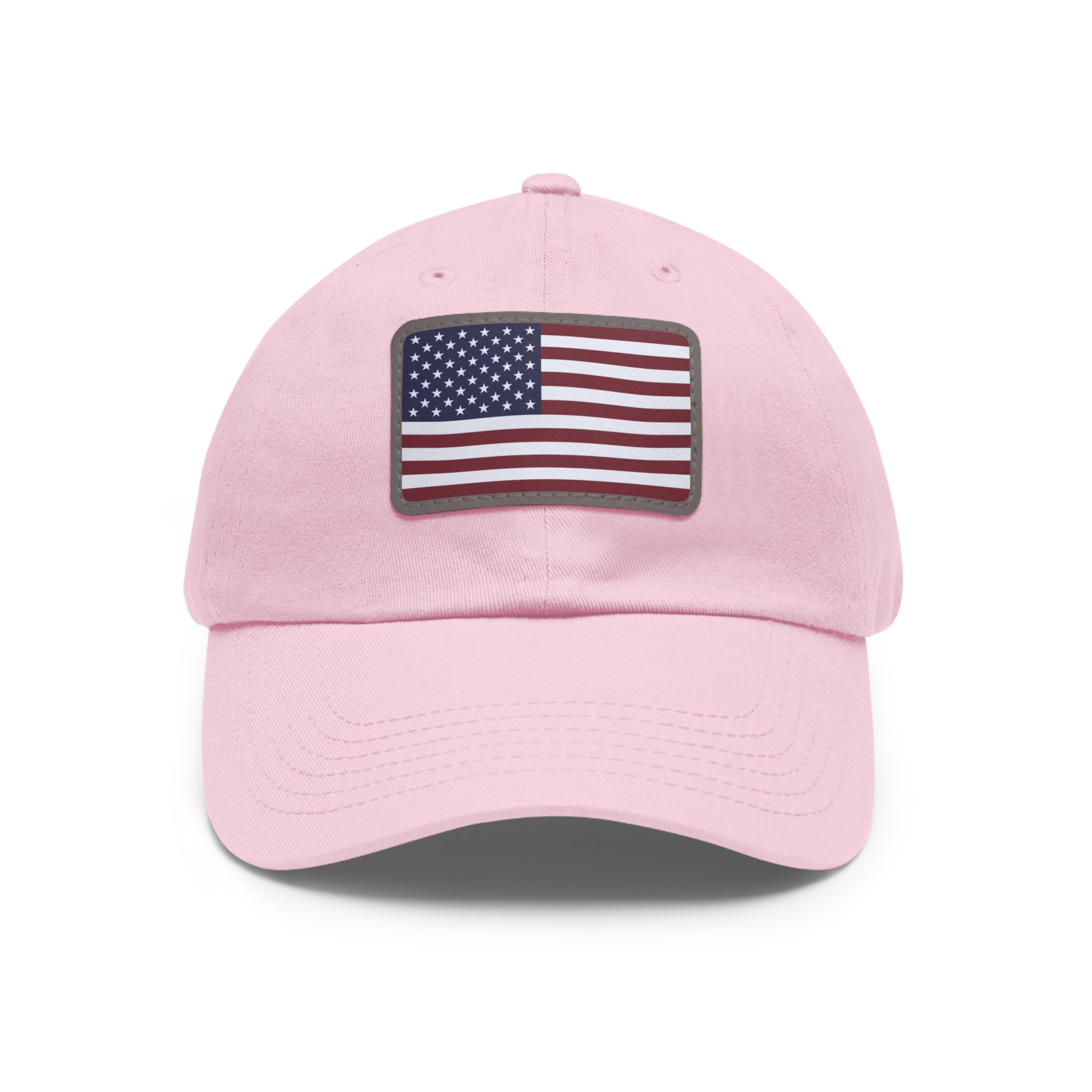 American Flag Leather Patch Hat — Patriotic Baseball Cap