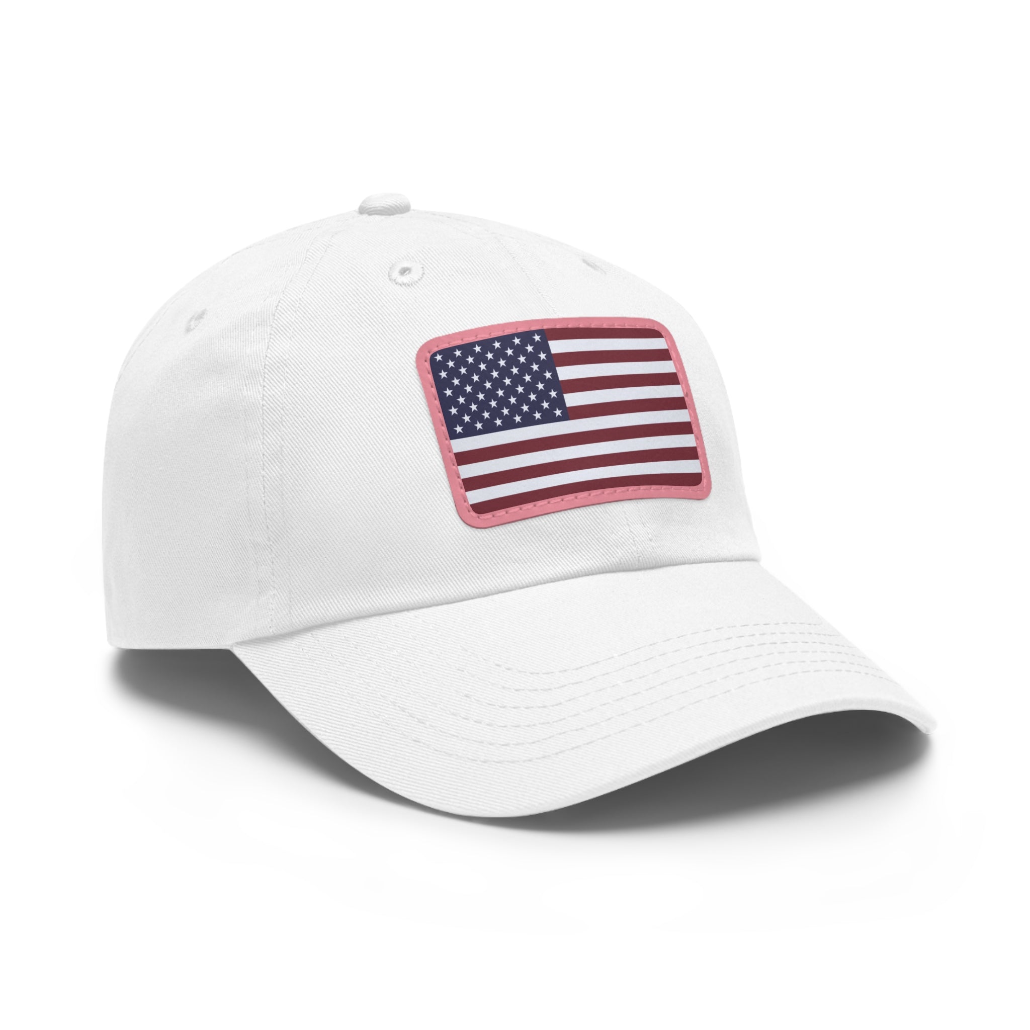 American Flag Leather Patch Hat — Patriotic Baseball Cap