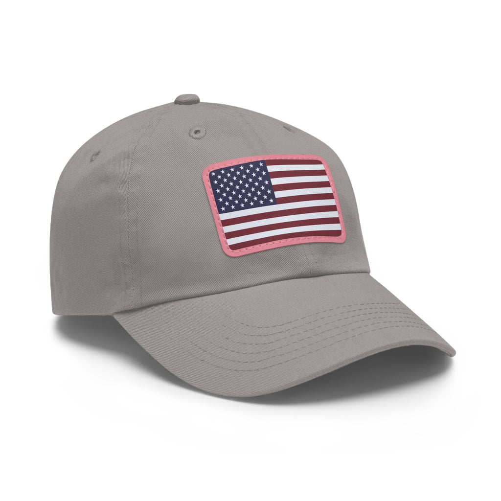 American Flag Leather Patch Hat — Patriotic Baseball Cap